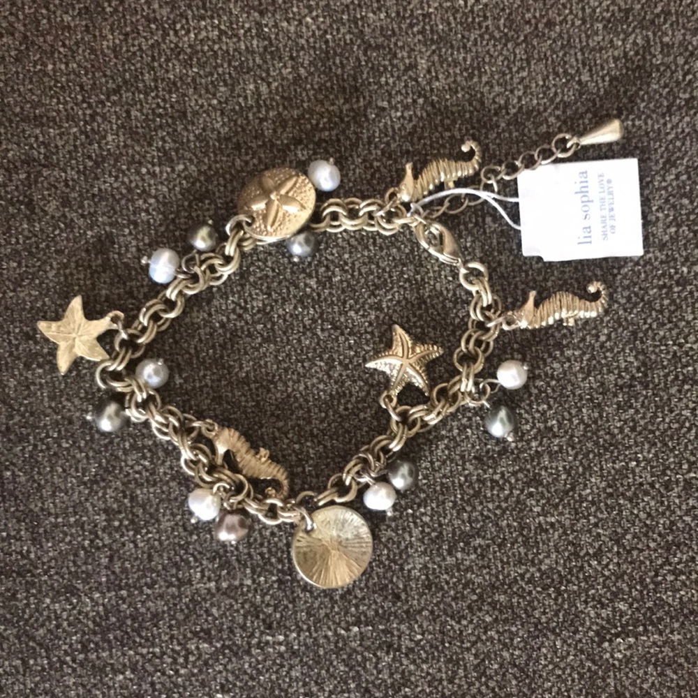 NWT Lia Sophia Charm Bracelet